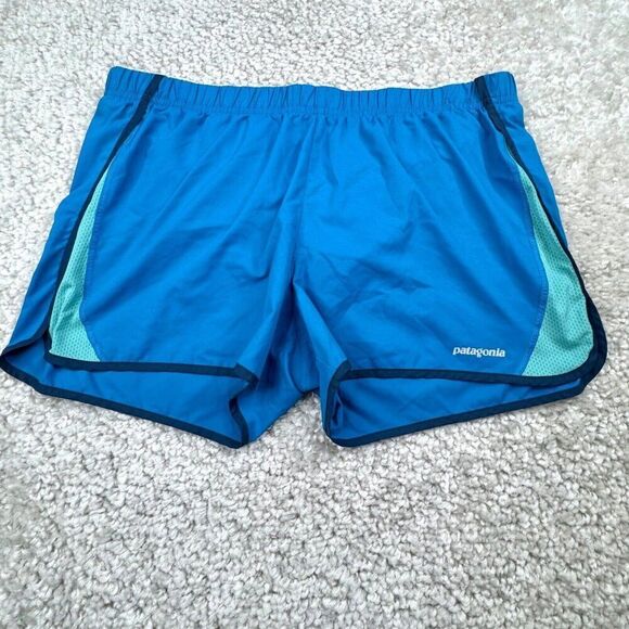 Patagonia Strider Running Shorts Blue Lined Blue - Picture 1 of 8